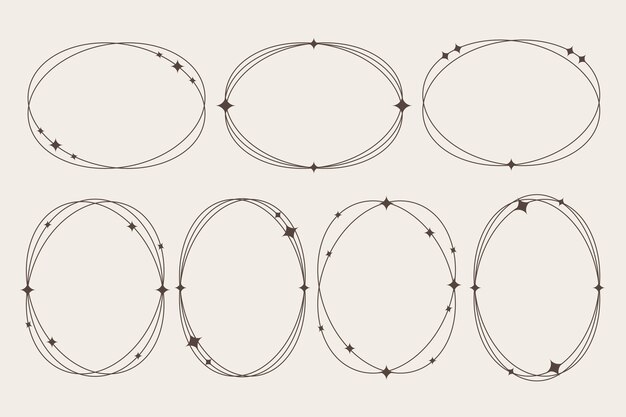 Marco lineal minimalista de diseño plano