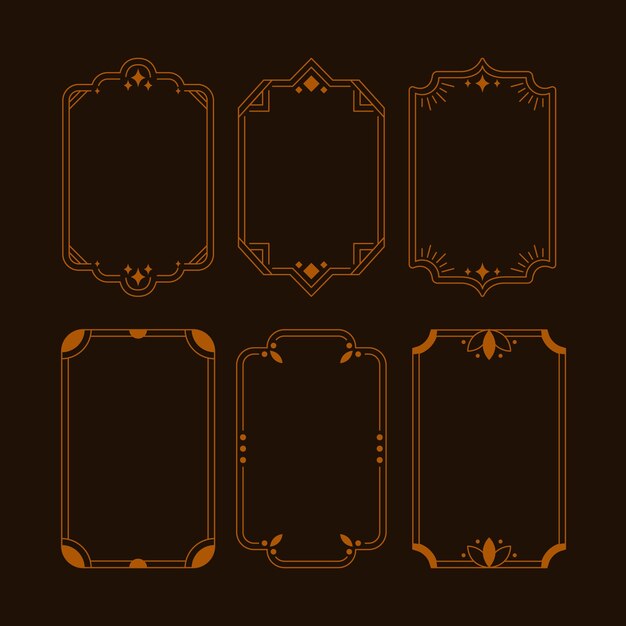 Marco lineal minimalista de diseño plano