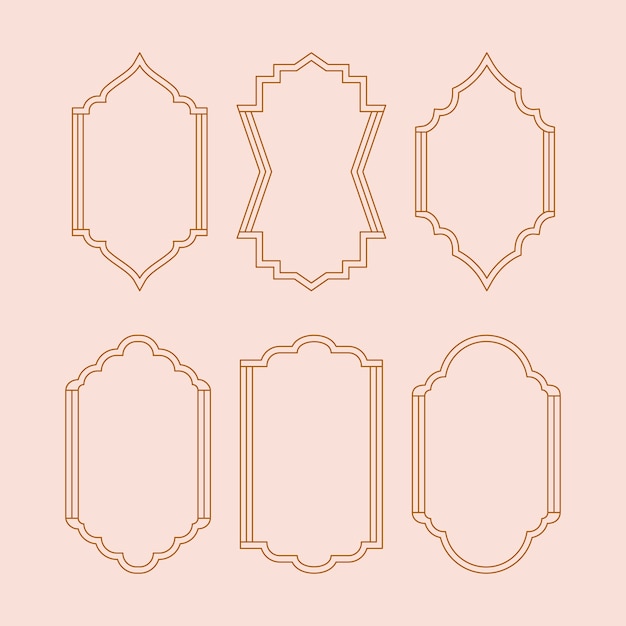Marco lineal minimalista de diseño plano