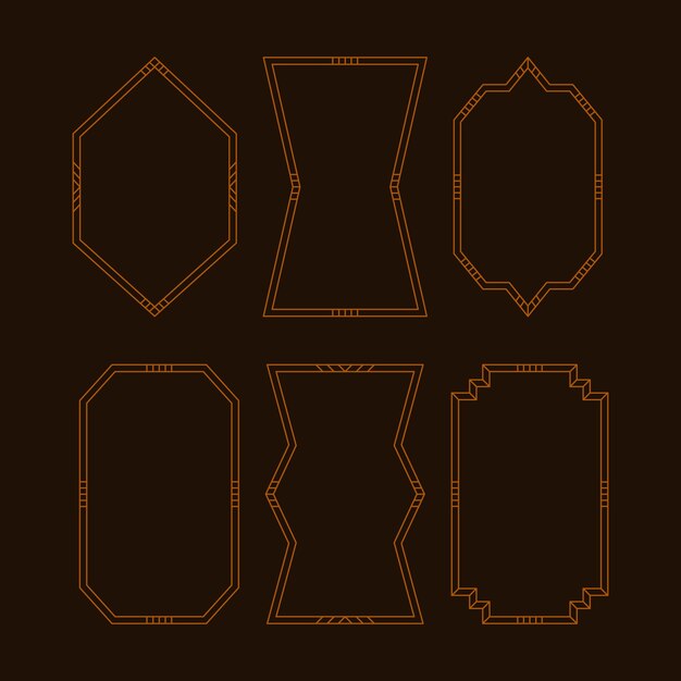 Marco lineal minimalista de diseño plano