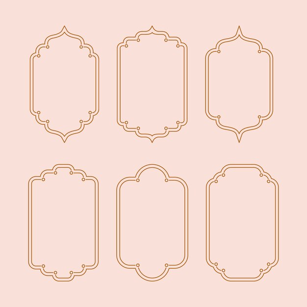 Marco lineal minimalista de diseño plano