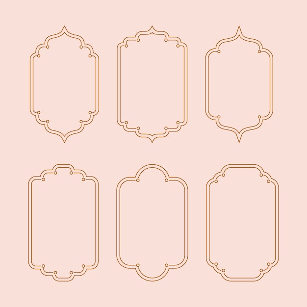 Marco lineal minimalista de diseño plano