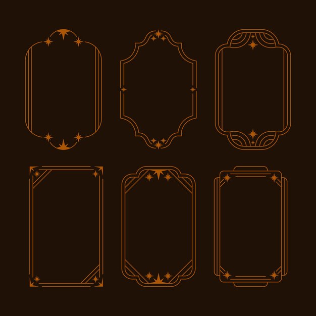 Marco lineal minimalista de diseño plano