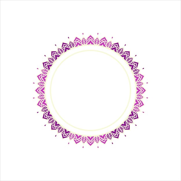 Marco de mandala rosado geométrico con diseño circular