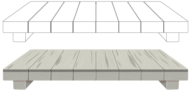 El marco moderno de la cama de plataforma de madera