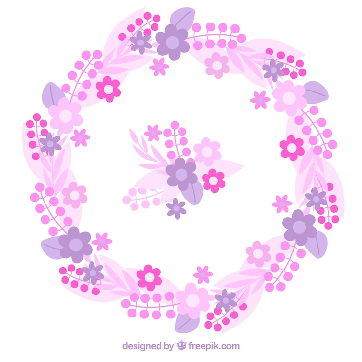 Vector gratuito marco moderno con flores rosas