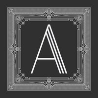 Vector gratuito marco de monograma floral y geométrico sobre fondo gris oscuro