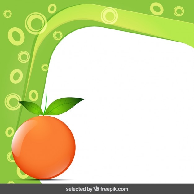 Vector gratuito marco con naranja