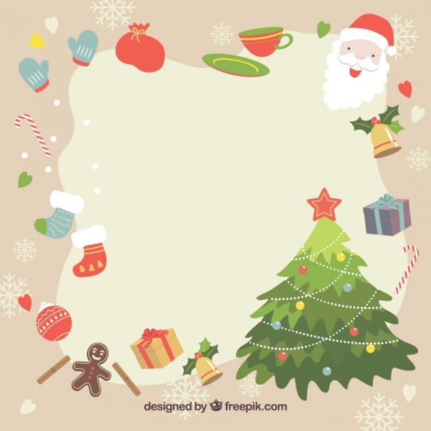 Vector gratuito marco de navidad