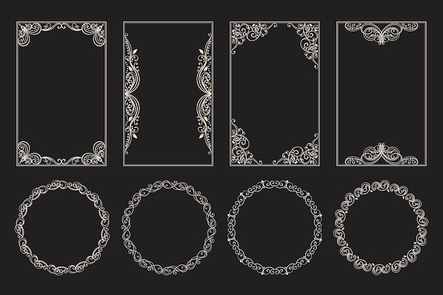 Vector gratuito marco ornamental caligráfico