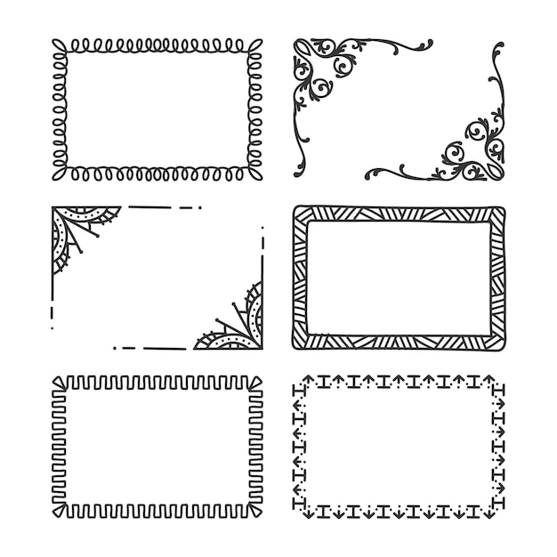 Marco ornamental dibujado a mano