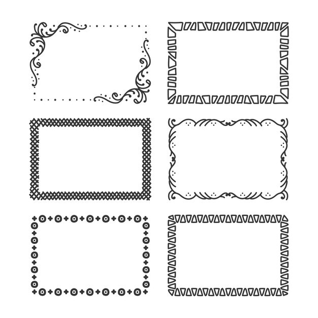 Marco ornamental dibujado a mano