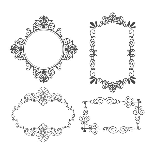 Marco ornamental dibujado a mano