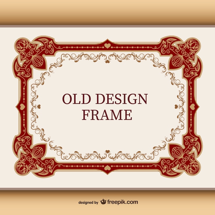 Vector gratuito marco ornamental vintage