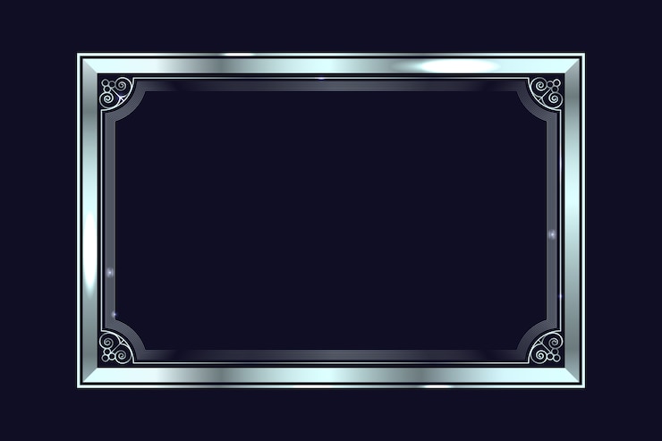 Vector gratuito marco de plata realista