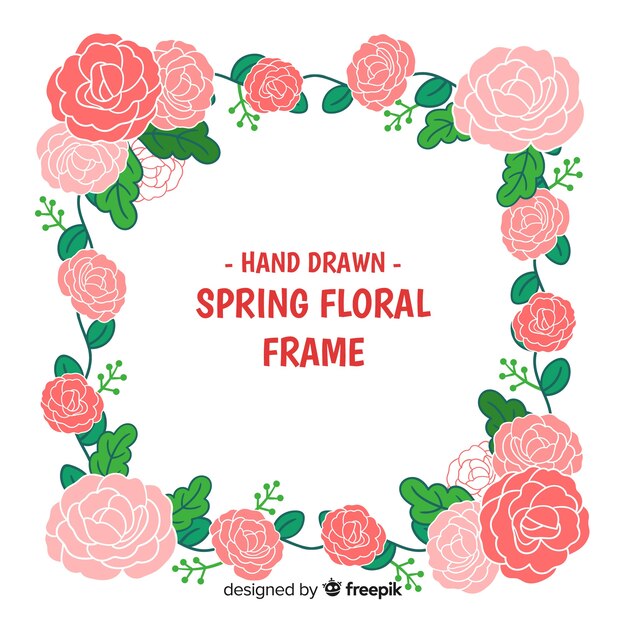 Marco primaveral de flores