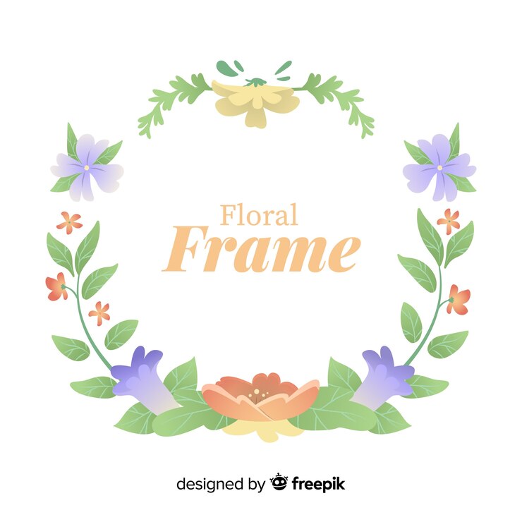 Vector gratuito marco primaveral de flores