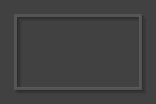 Vector gratuito marco rectangular sobre fondo gris