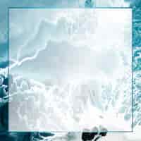 Vector gratuito marco de rectángulo sobre fondo acuarela abstracta grunge azul