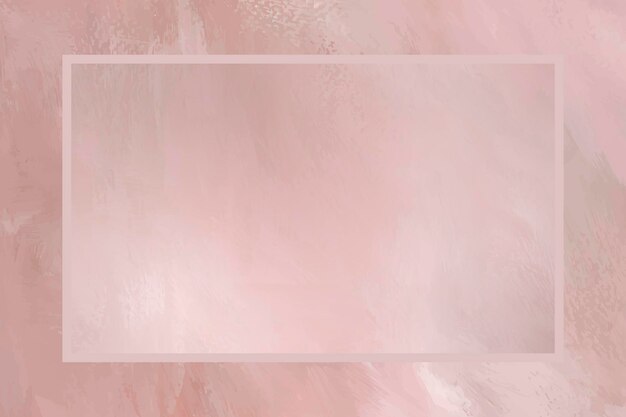 Marco de rectángulo en vector de plantilla de fondo rosa