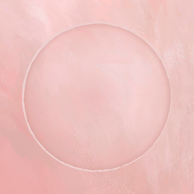 Marco redondo sobre un fondo rosado