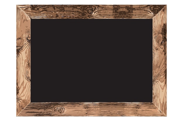marco de tablero negro de madera de vector