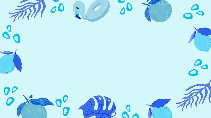 Vector gratuito marco de verano tropical en un vector de diseño de fondo azul cielo