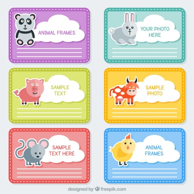 Marcos de animales a color