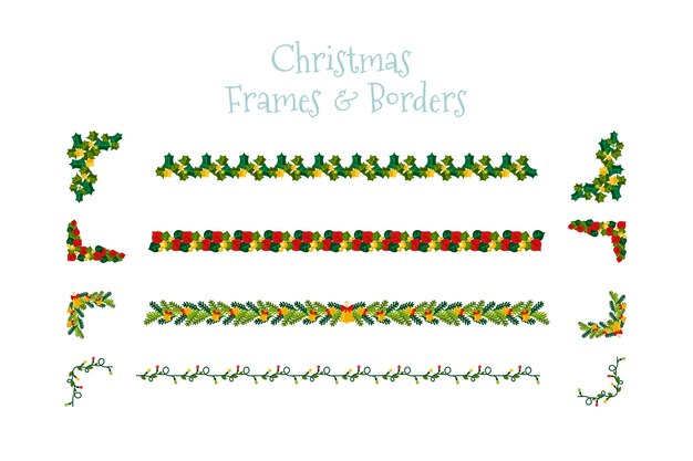 Marcos y bordes para diseño navideño