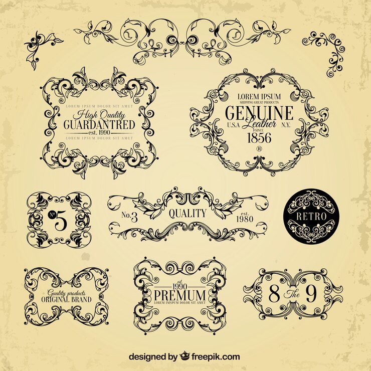 Vector gratuito marcos florales vintage