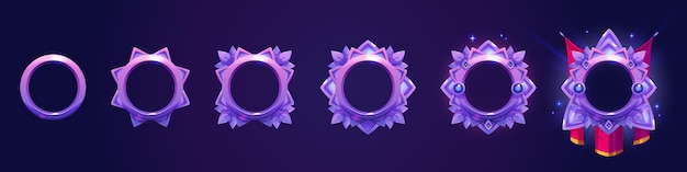 Marcos de lujo para insignias de clasificación de juegos.