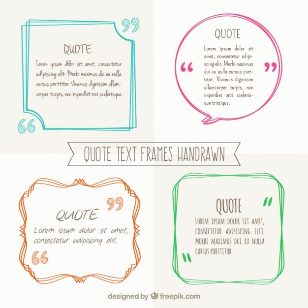 Marcos de texto pintados a mano