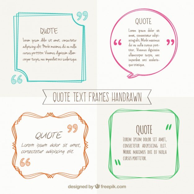 Marcos de texto pintados a mano