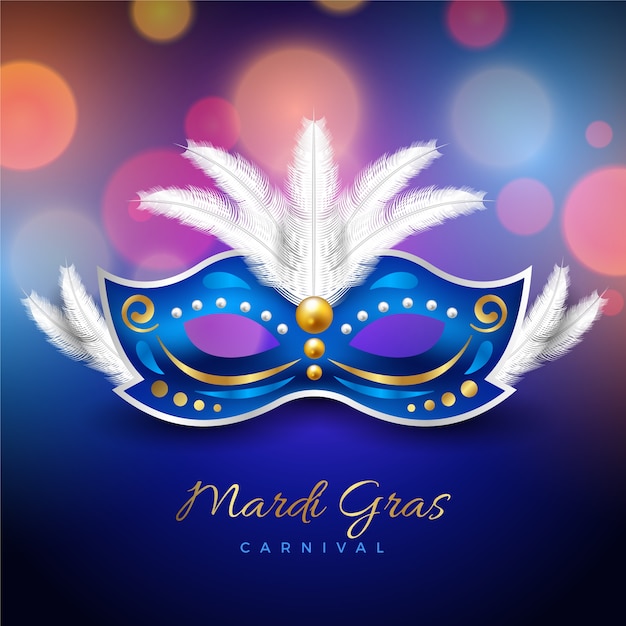 Vector gratuito mardi gras realista