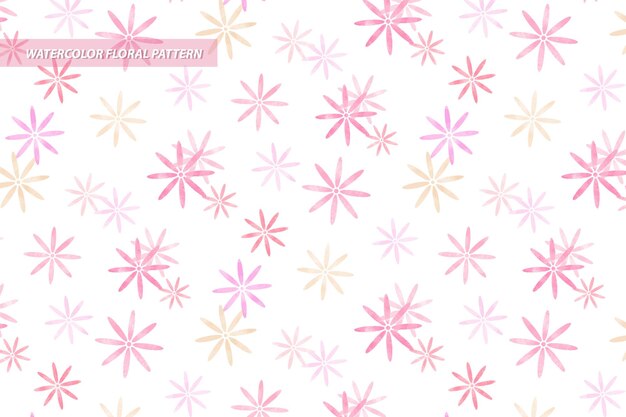 Margarita floral de patrones sin fisuras en estilo acuarela con colores rosados