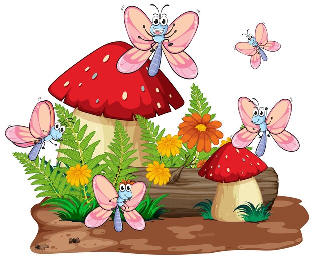Las mariposas y los hongos en la naturaleza