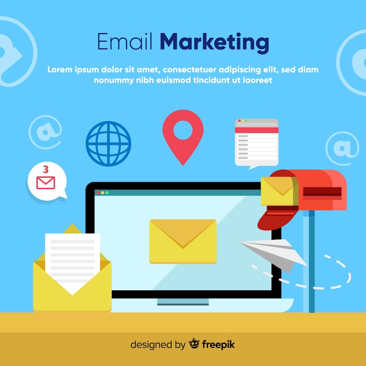 Vector gratuito marketing por correo electrónico