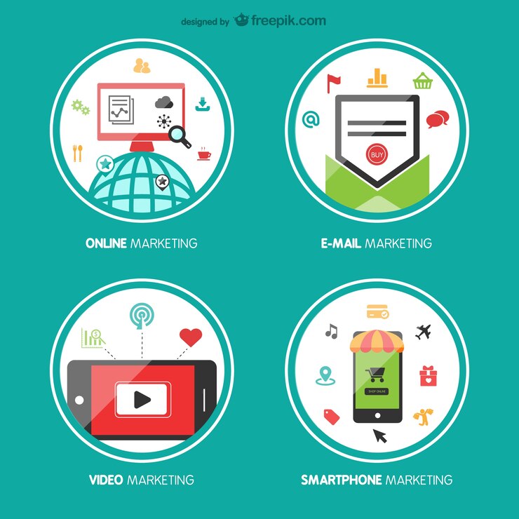 Vector gratuito marketing online