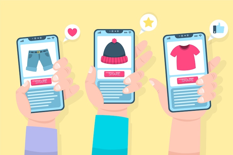 Vector gratuito marketing en las redes sociales concepto de teléfono móvil