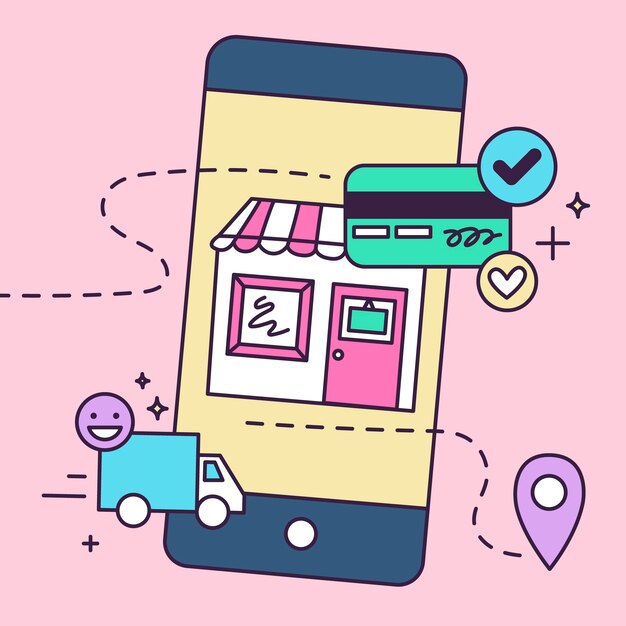 Marketing en las redes sociales concepto de teléfono móvil