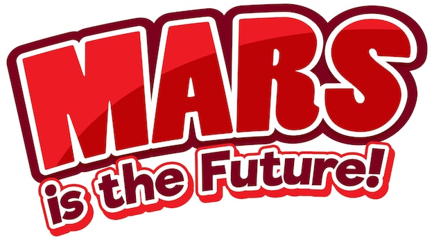 Marte es el futuro diseño del logotipo de la palabra.