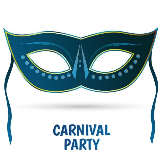 Máscara azul oscura de carnaval