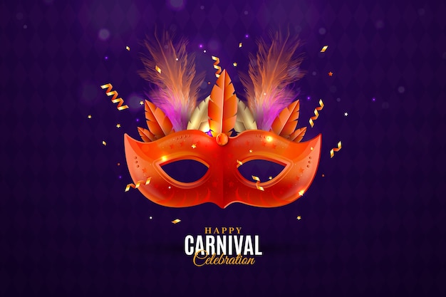 Máscara de carnaval brasileña realista