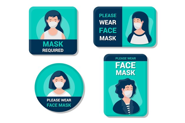 Máscara facial requiere colección de signos