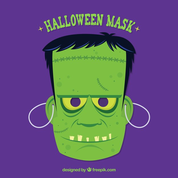 Máscara de halloween de zombi
