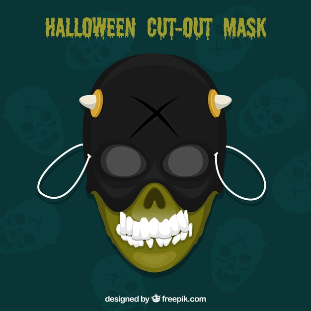Máscara de personaje terrorífico de halloween 