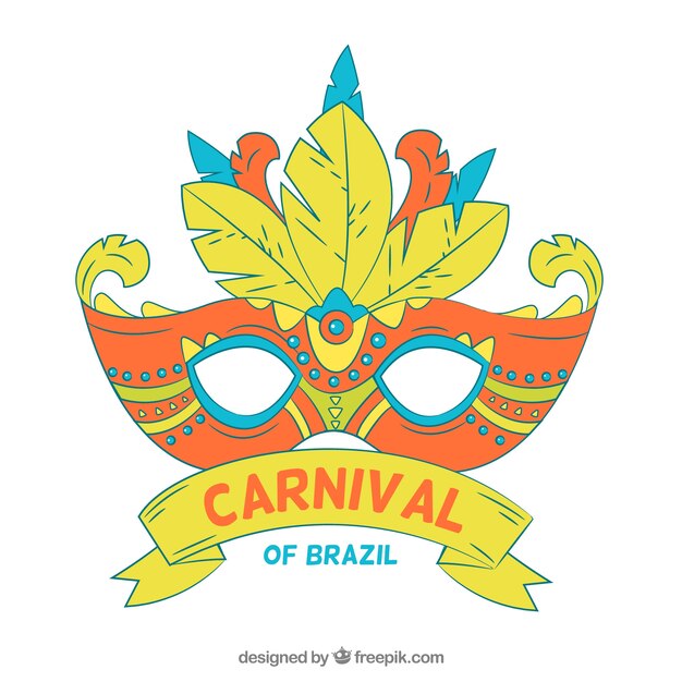 Máscaras hechas a mano de carnaval brasileño