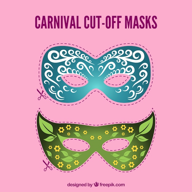 Mascaras recortables de carnaval