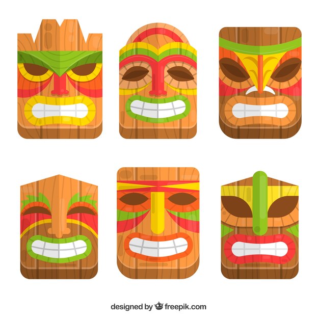 Máscaras tribales hawaianas