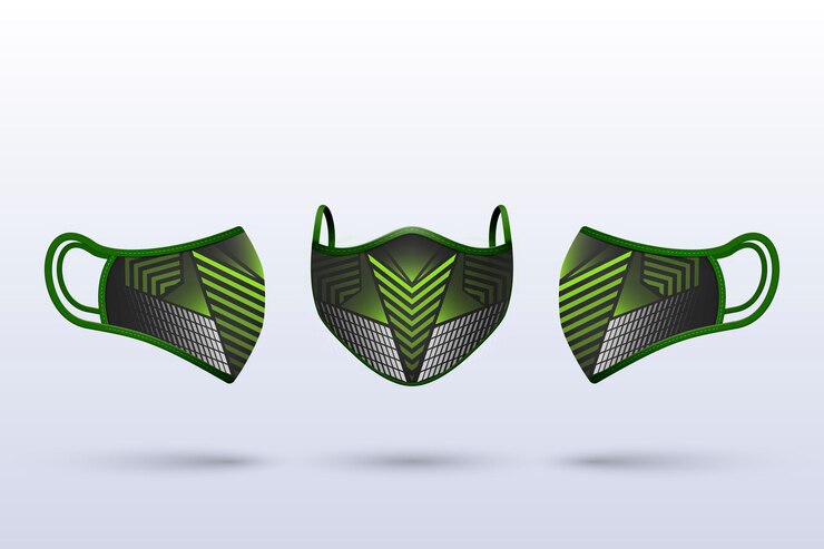 Vector gratuito mascarilla de tela realista